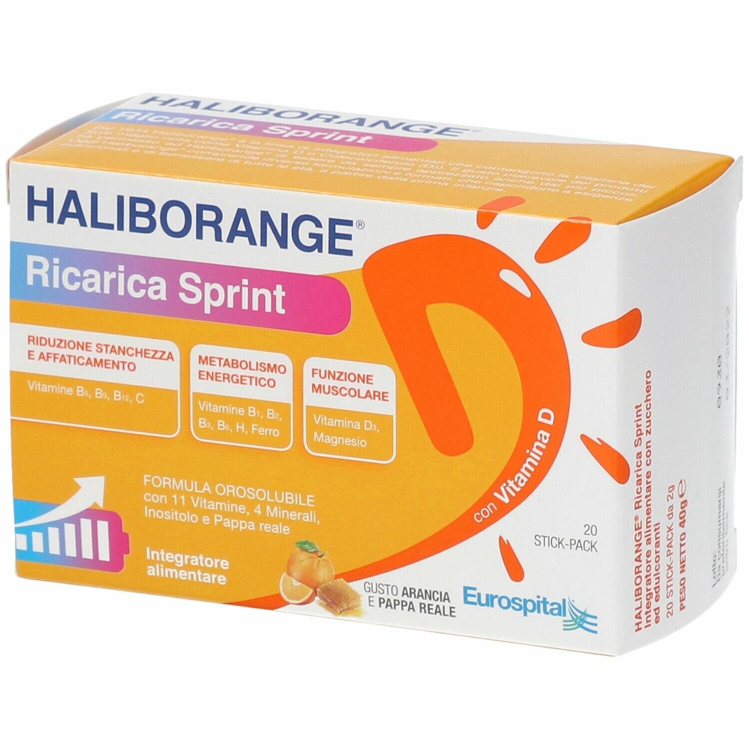 Haliborange ricarica sprint 20 stick pack 2 g
