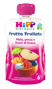 Hipp bio hipp bio frutta frullata mela pesca frutti di bosco90 g