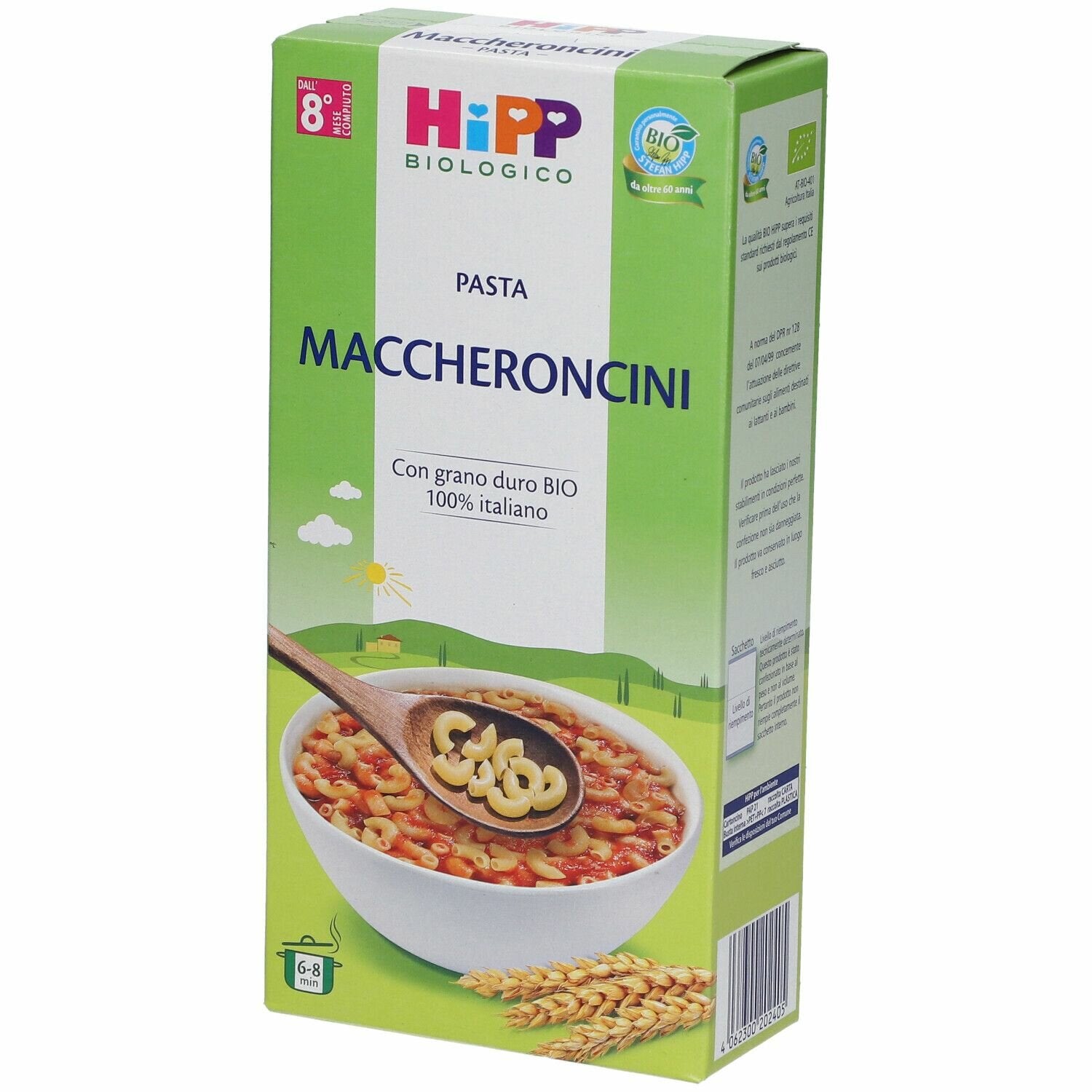 Hipp bio hipp bio pastina maccheroncini 320 g
