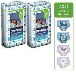 Huggies drynites girl pyjama pants 4/7 anni m 17/30kg paccosingolo 10 pezzi