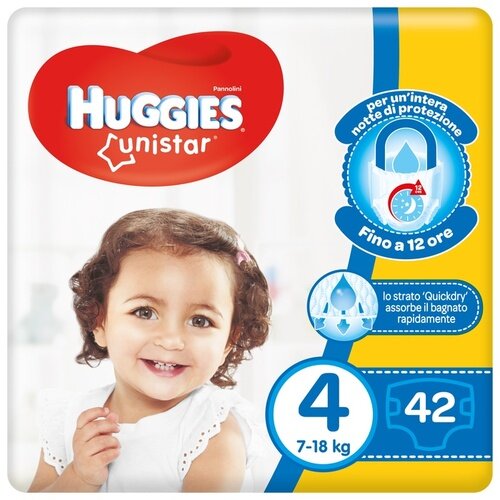 Huggies unistar grande 4 42 pezzi