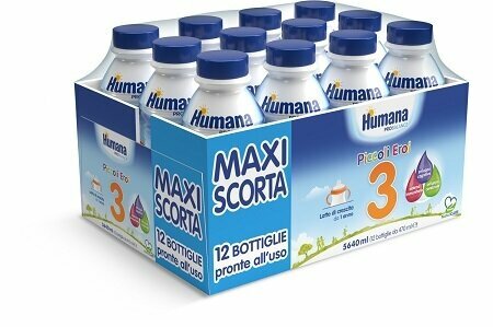 Humana 3 probalance multipack maxi scorta 12 bottiglie da 470 ml