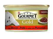 Gourmet Gold Casserole Con Manzo E Pollo In Salsa Con Pomodori 85 Gr