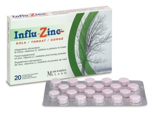 Influzinc gola 20 compresse orosulubili