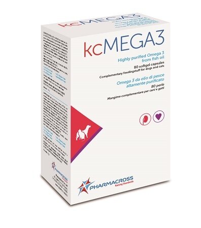 Kcmega3 omega3 funzionalità renale cani e gatti 80 perle