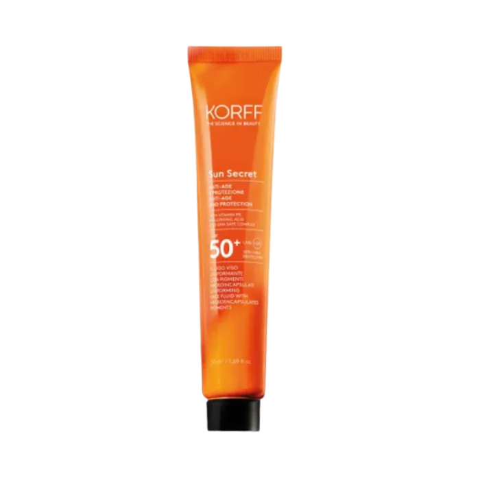 Korff Sun Secret Fluido Uniformante Colorato Anti-Age SPF 50+ 01 50 ml