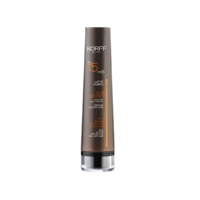 KORFF Sun Secret Latte Solare e Protettivo e Anti-Age SPF15 100 ml