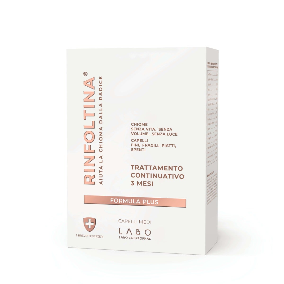 Labo rinfoltina plus trattamento continuativo 3 mesi capelli medi 100ml
