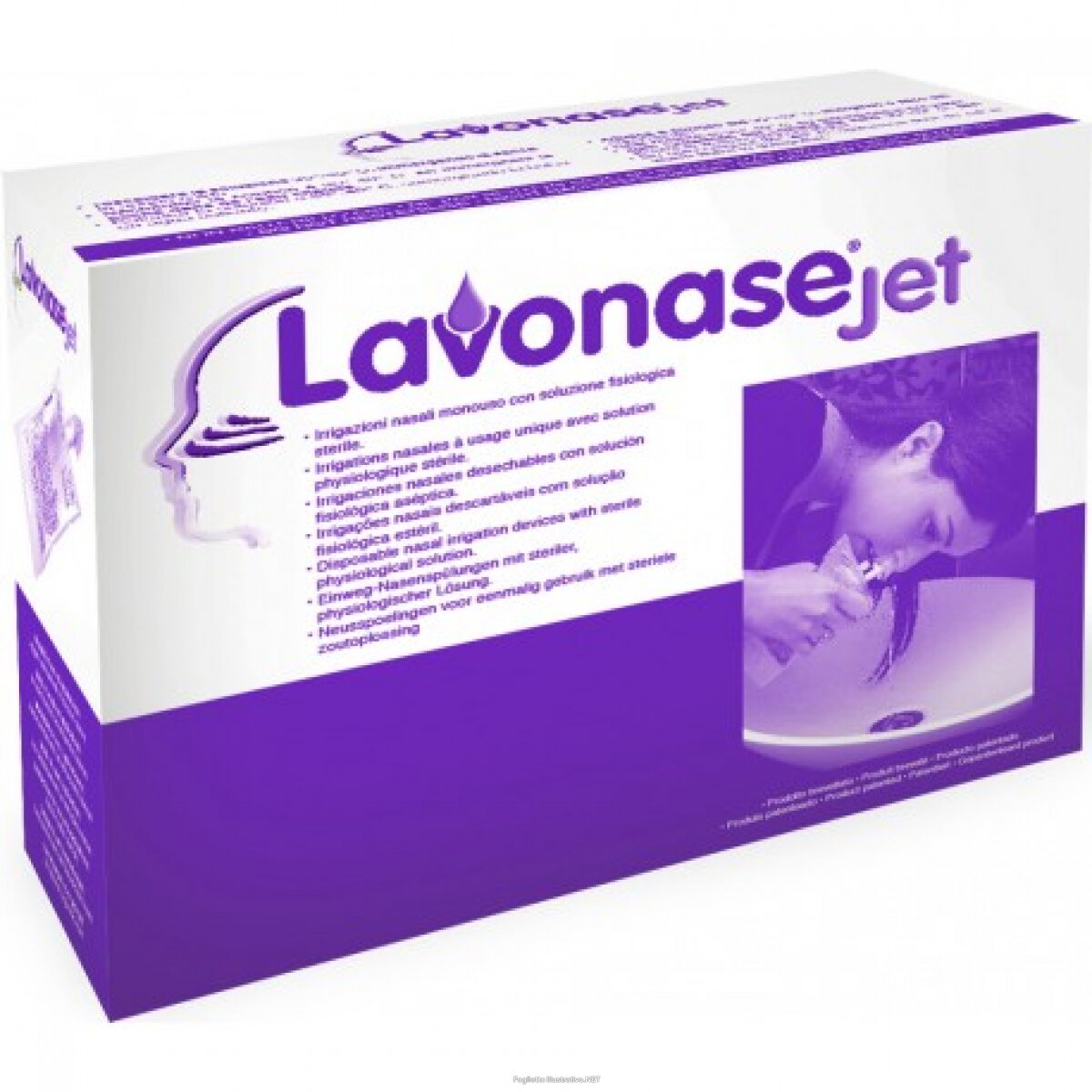 Lavonase 2 blister sterili + 10 sacche soluzione fisiologicaper lavaggi nasali + 1 clamp + 1 ventosa