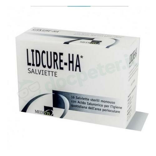 Lidcure-ha salviettine detergentri per occhi 16 bustine