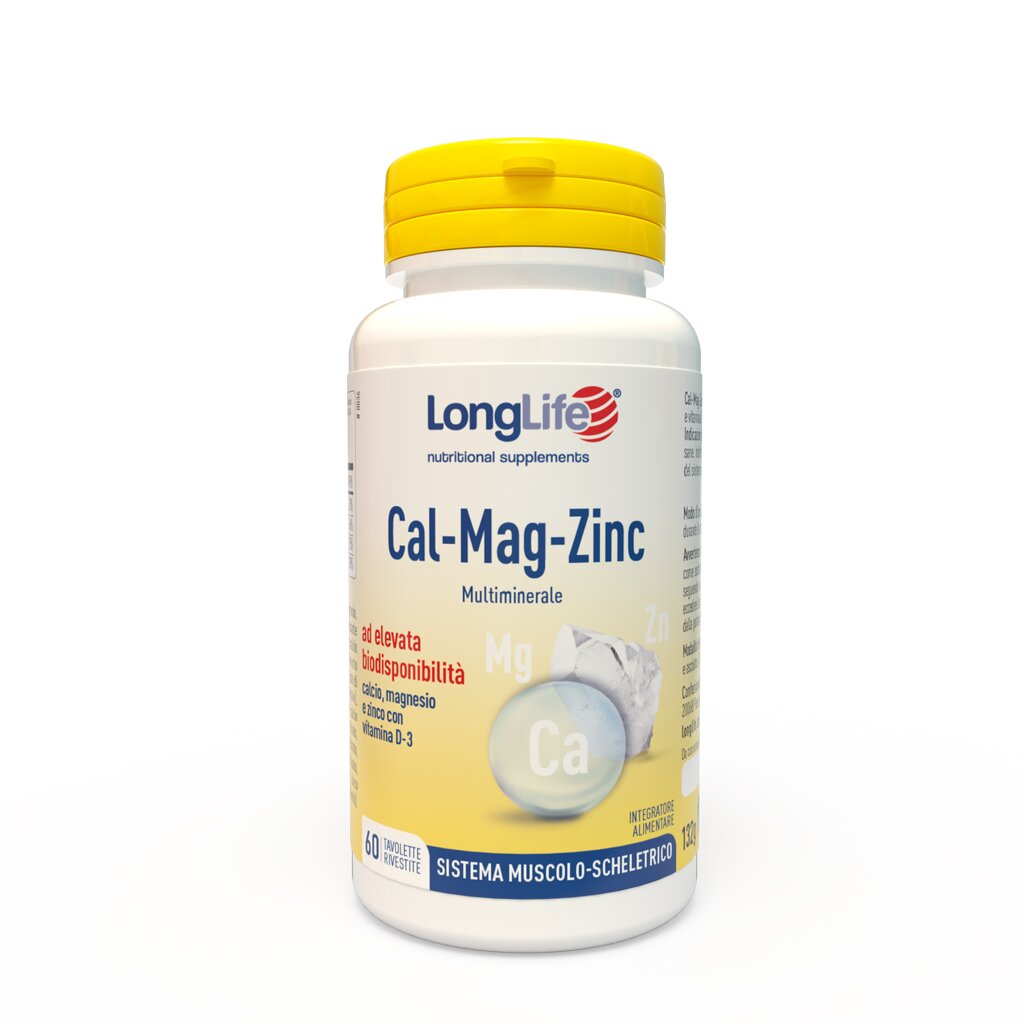 Longlife Cal Mag Zinc Integratore Ossa 60 Tavolette