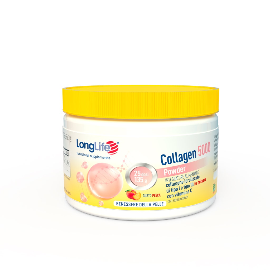 Longlife collagen 5000 powder pesca 130g