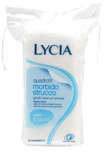 Lycia quadrotti di cotone struccanti doppia azione 50 quadrotti