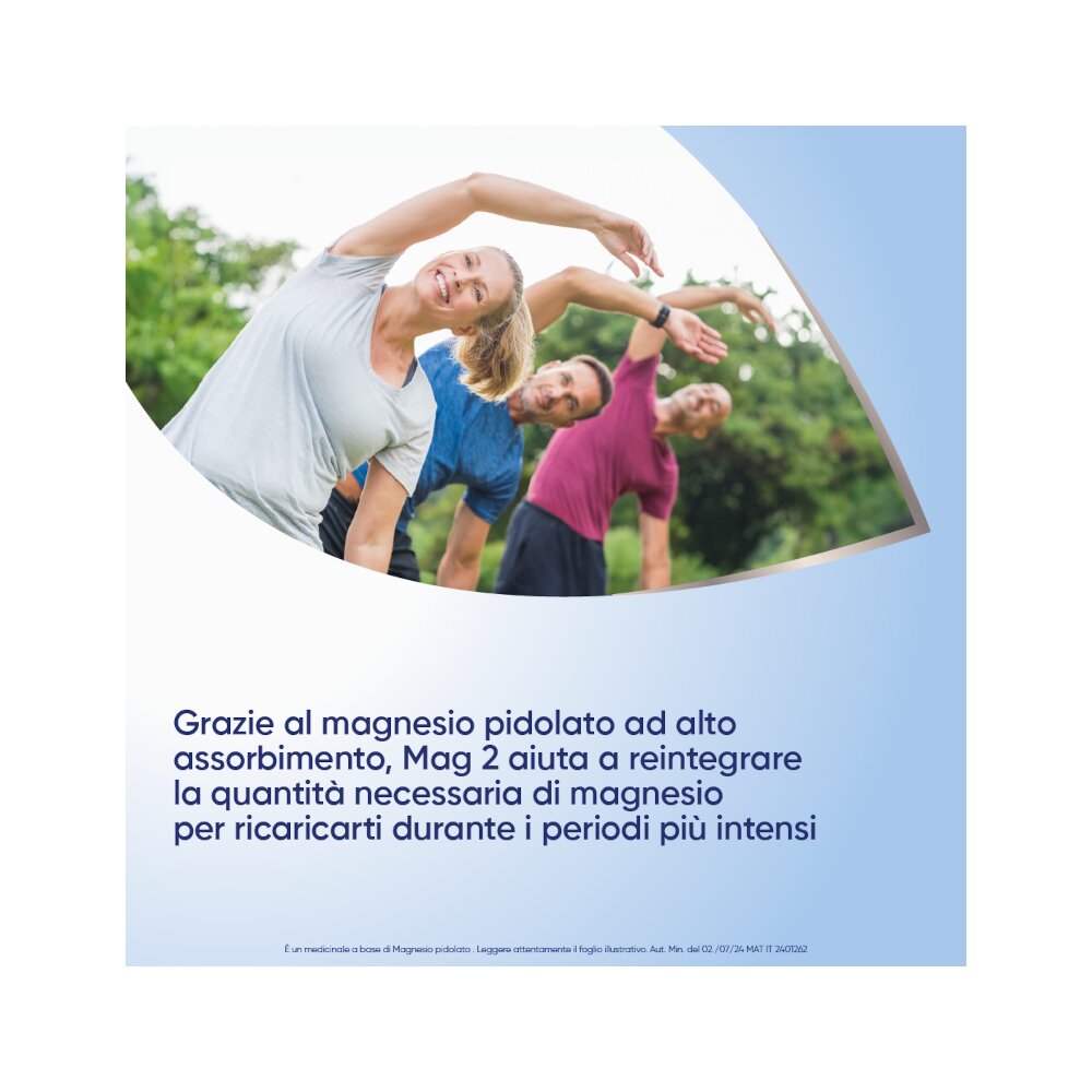 Mag2 20 Compresse Effervescenti 2,25g Magnesio Pidolato