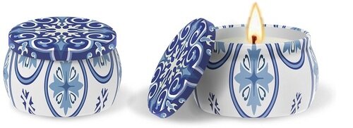Maioliche candela blue