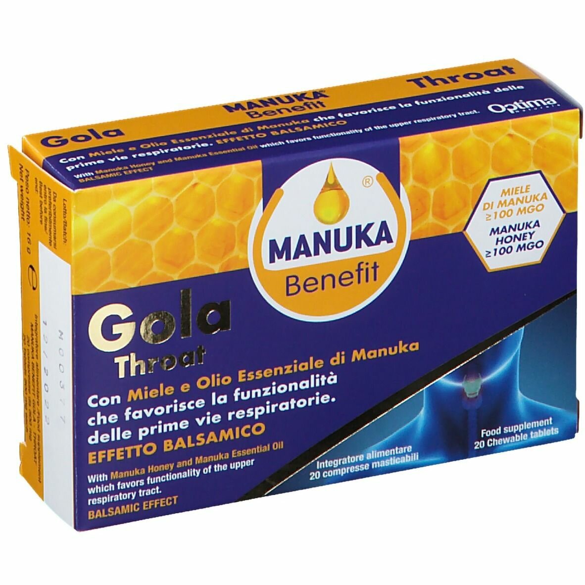 Manuka benefit gola thro 20cpr