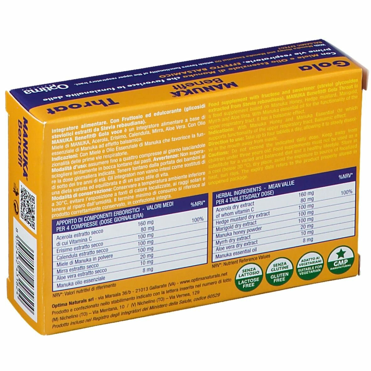 Manuka benefit gola thro 20cpr