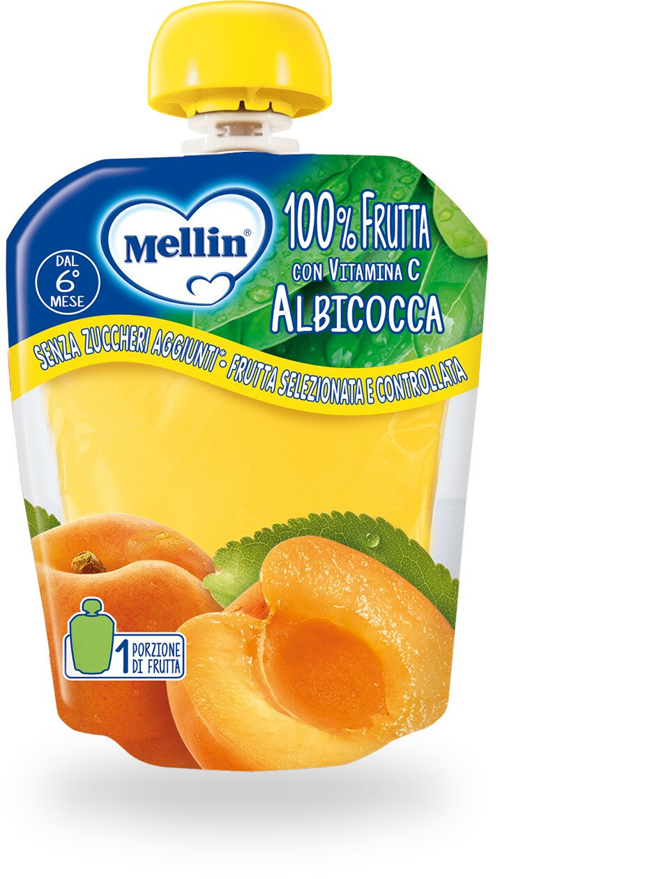 Mellin merenda 100% albicocca con Vitamina C 90g