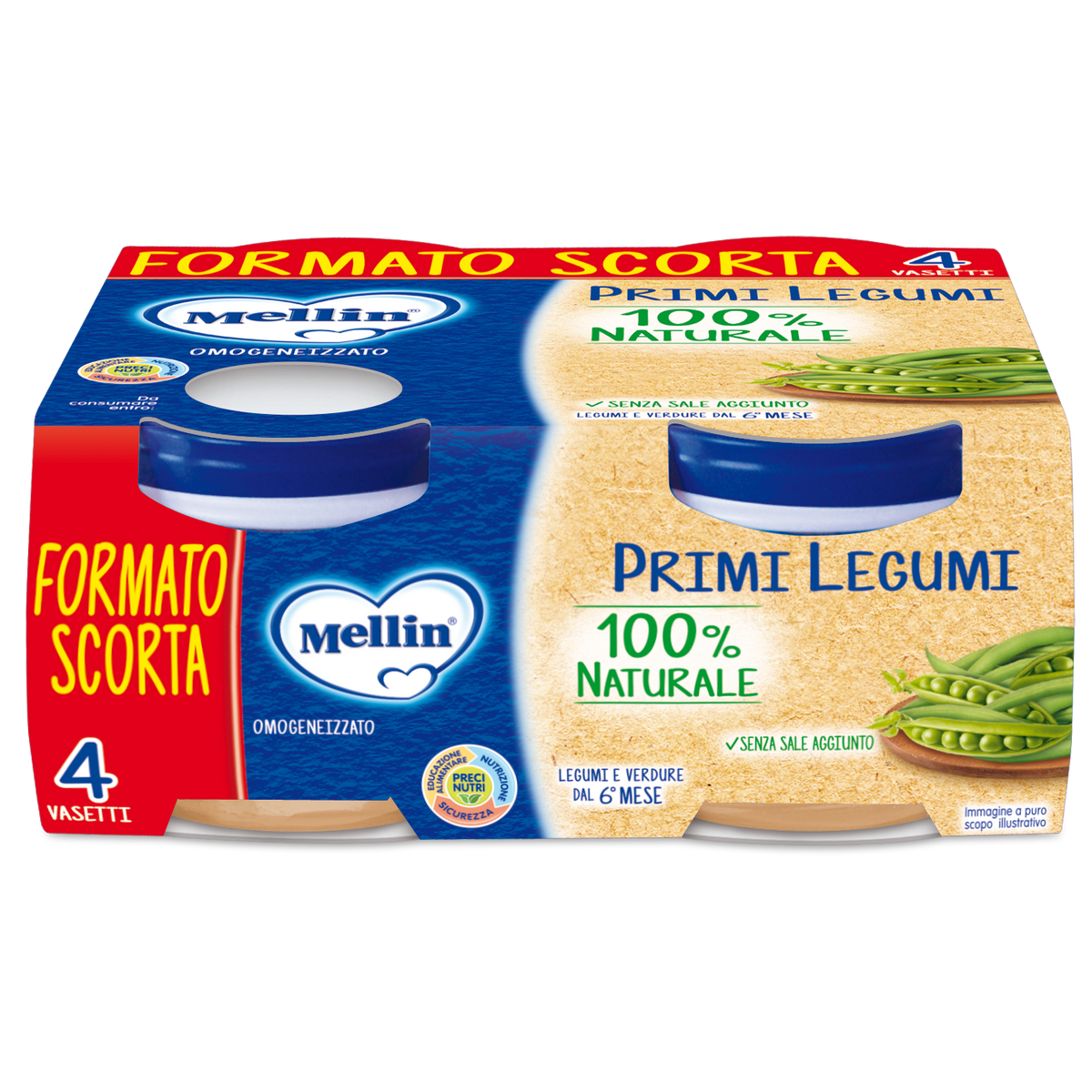 Mellin omog primi legumi 4x80g