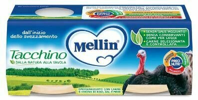 Mellin omog tacchino 2x120g