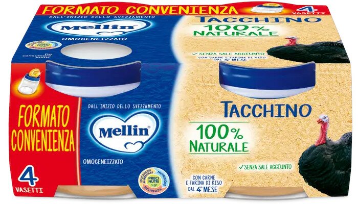 Mellin omogeneizzato tacchino 4x80 g