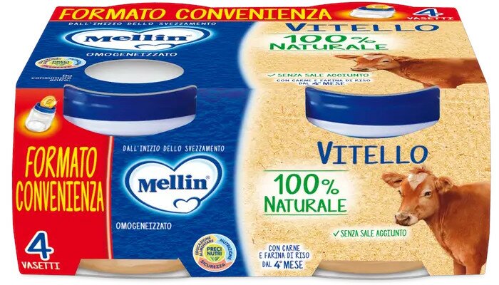 Mellin omogeneizzato vitello 4 pezzi x 80 g