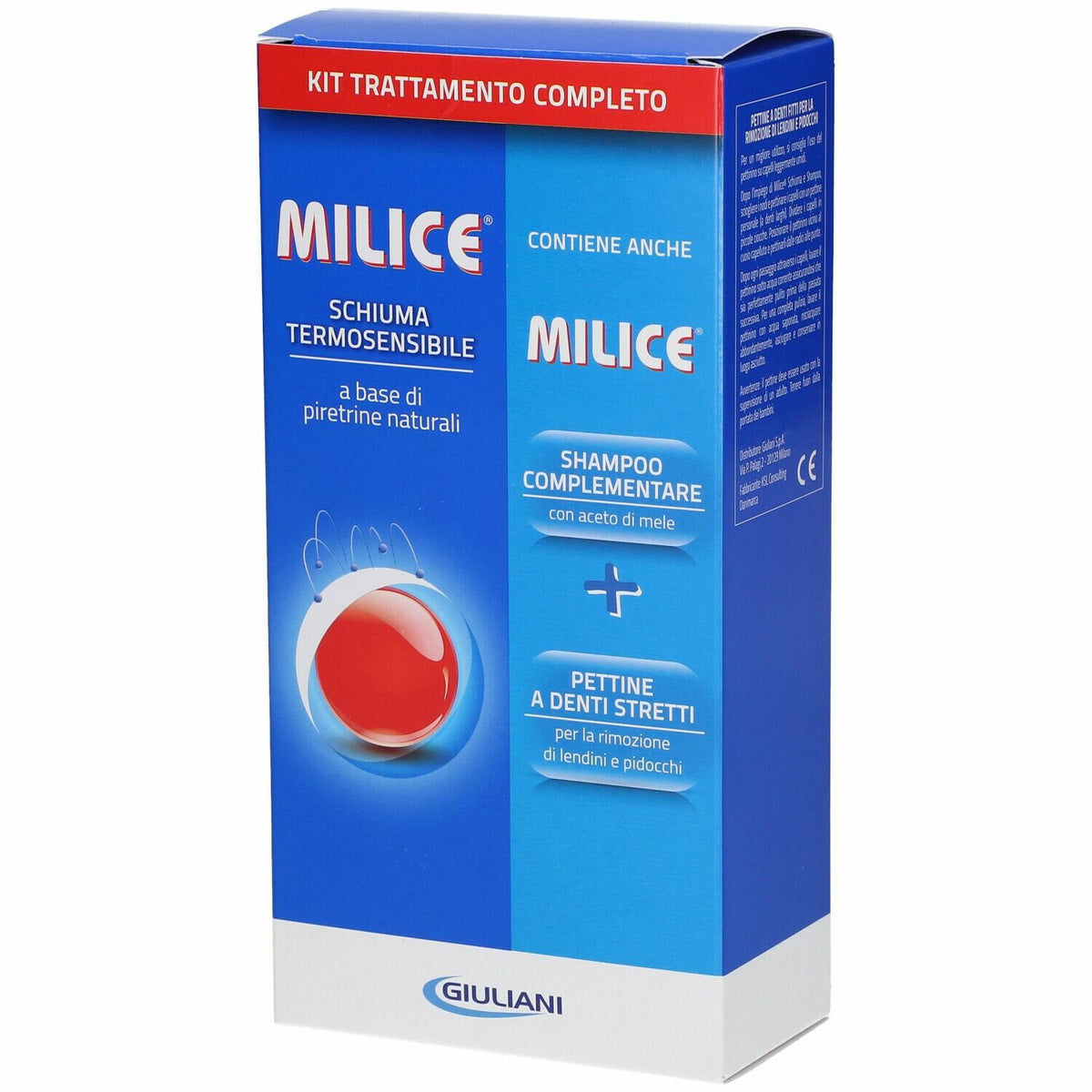 Milice schiuma, shampoo& balsamo antipidocchi