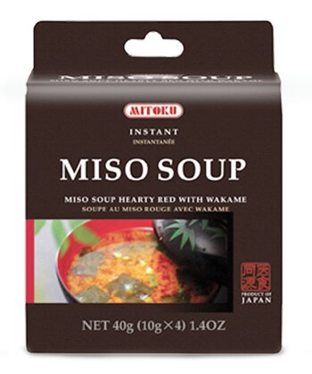 Mitoku zuppa di miso istantanea alle alghe 4 bustine da 10 g l'una