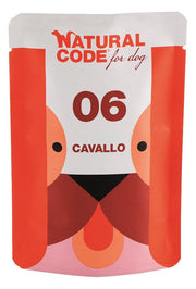 Natural code 06 cavallo cani adulti busta 100g