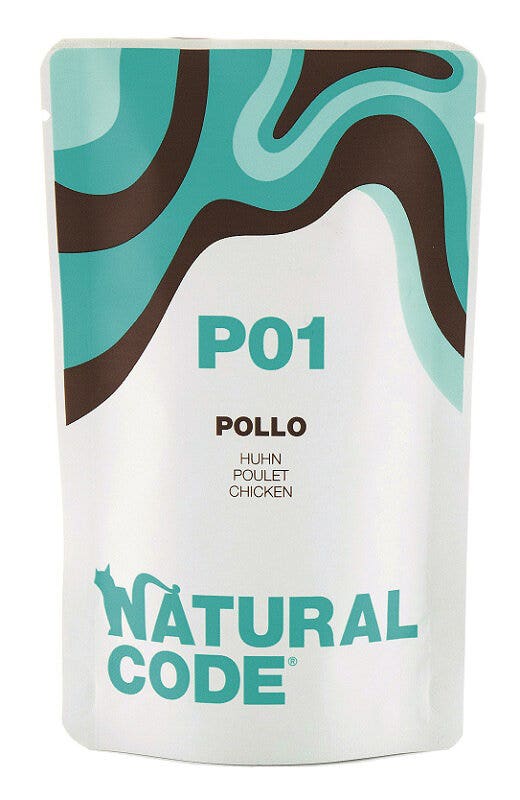 Natural code p01 pollo gatti adulti busta 70g