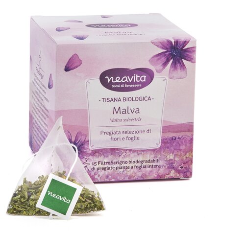 Neavita filtroscrigno malva fiori e foglie bio 15 filtri 1,2 g