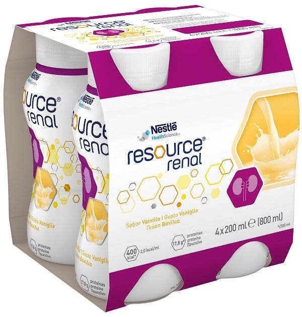 NestlÃ¨ resource renal gusto vaniglia 4x200ml