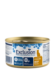 Exclusion Mediterraneo Monoprotein Noble Grain Umido Per Gatti Sterilizzati Al Manzo Lattina 85gr