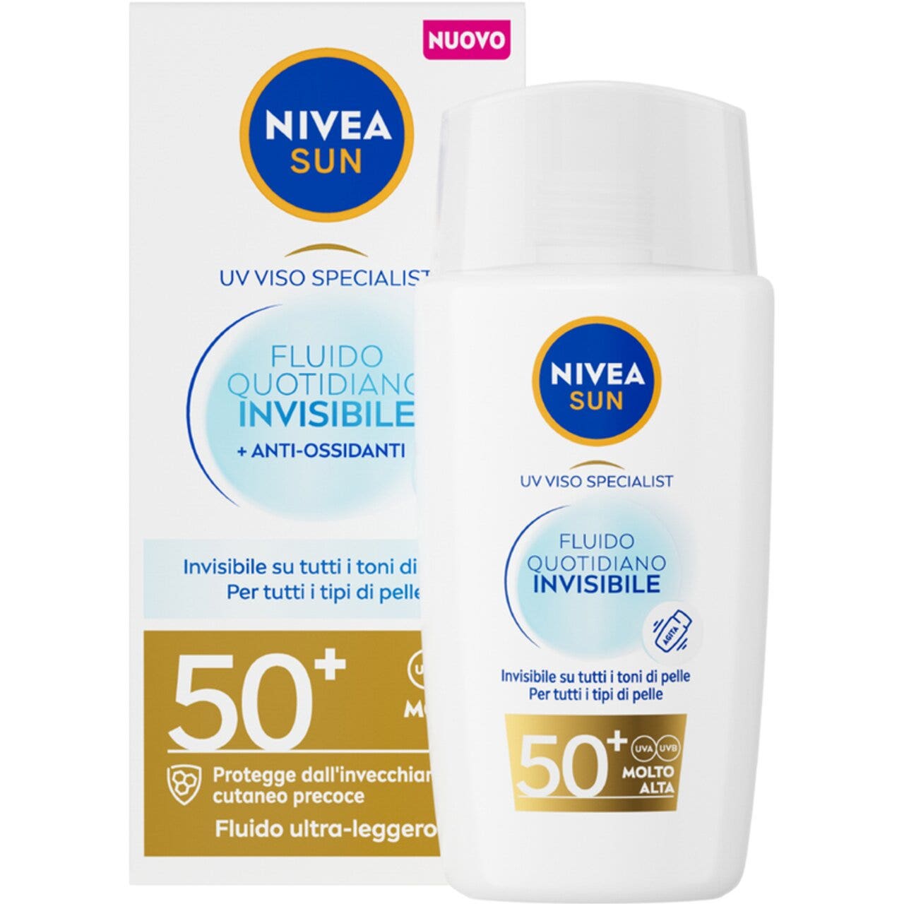 Nivea sun fluido viso invisibile 40ml spf50+