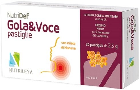 Nutridef gola & voce miele 20 pastiglie
