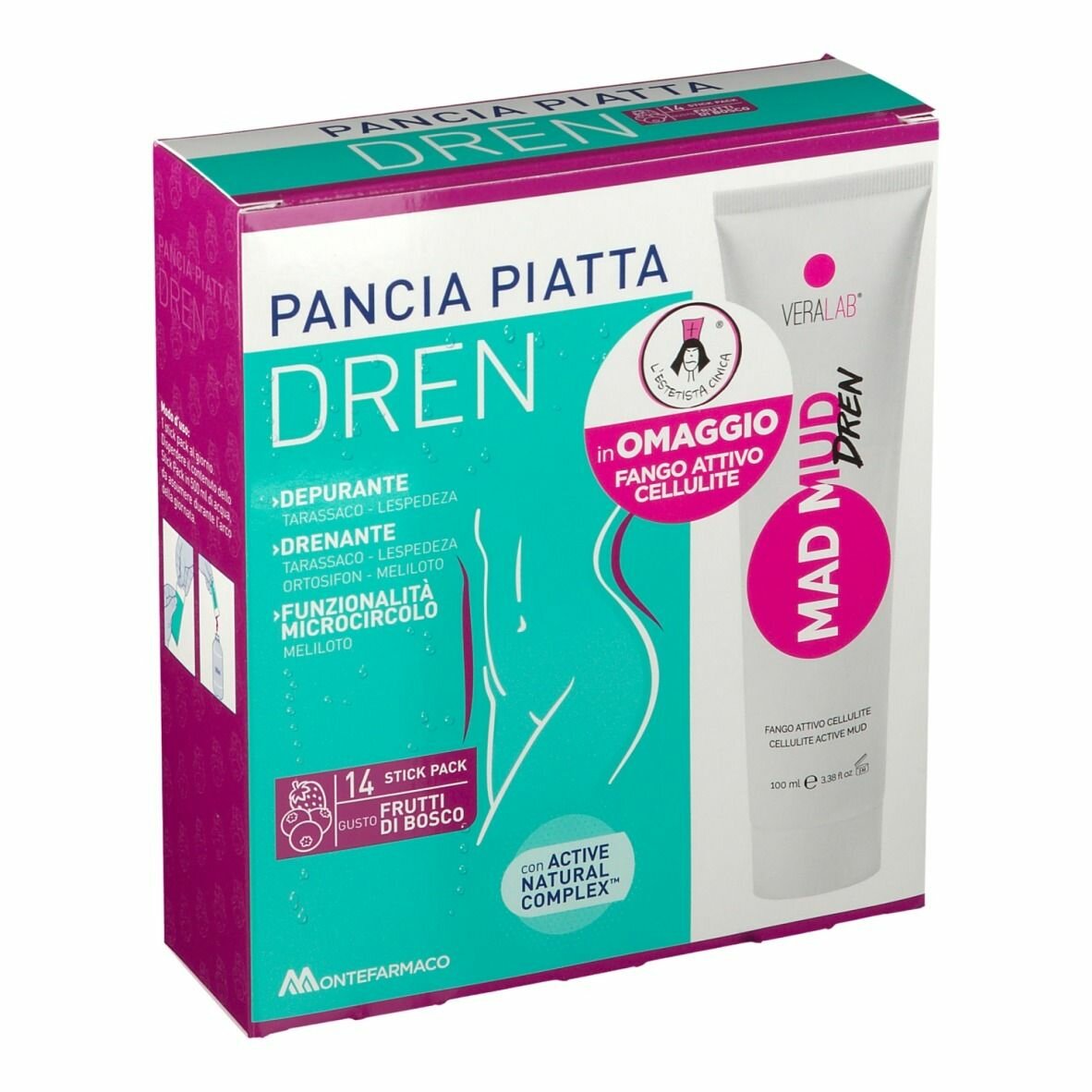 Pancia piatta dren frut 14bust