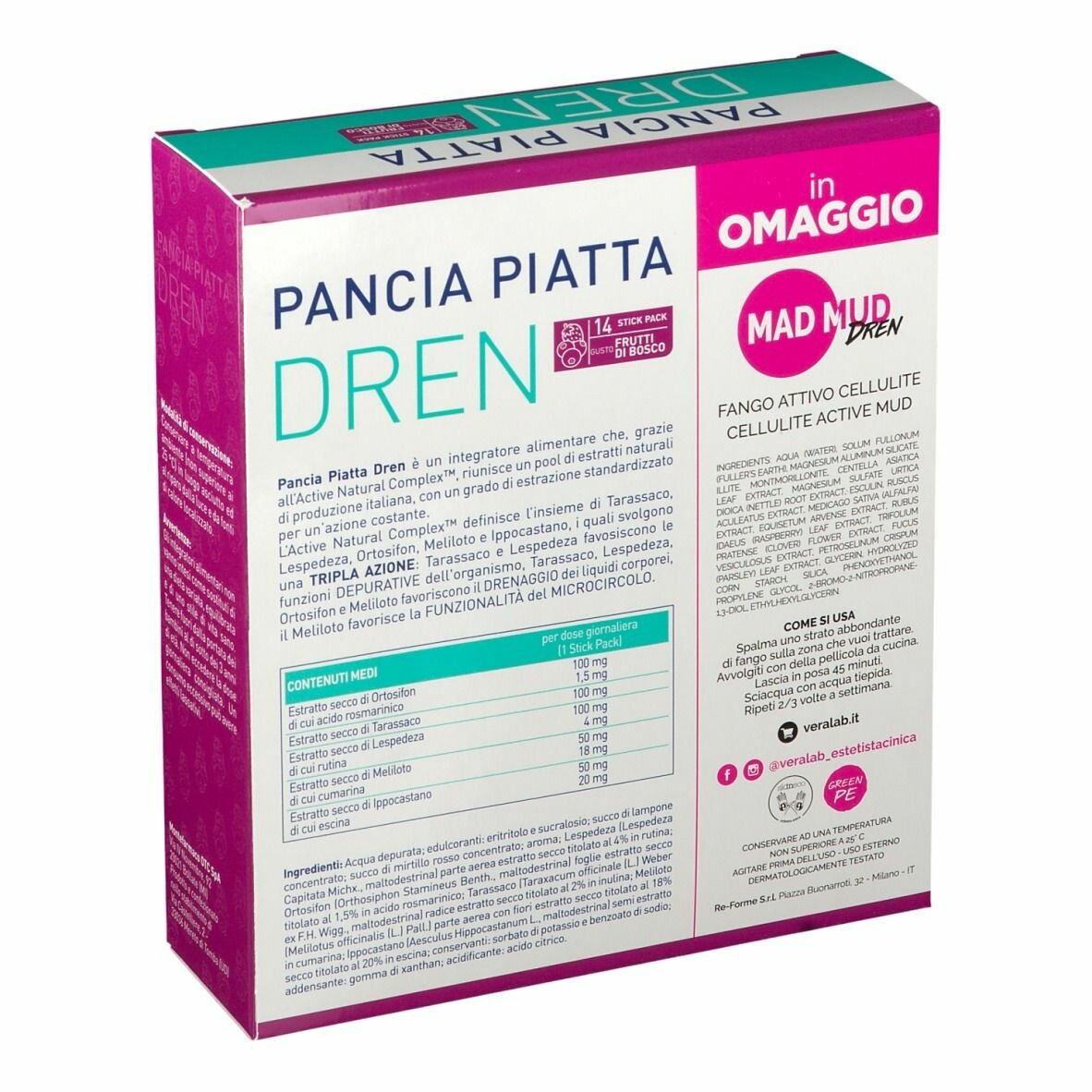 Pancia piatta dren frut 14bust