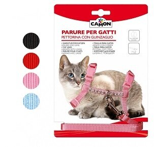 Parure gatto guinzaglio pettorina