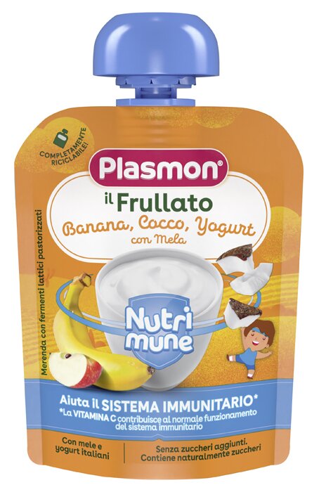 Plasmon nutri-mune banana/cocco/yogurt con mela 85 g