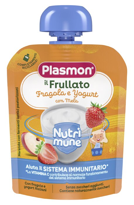 Plasmon nutri-mune fragola/yogurt con mela 85 g