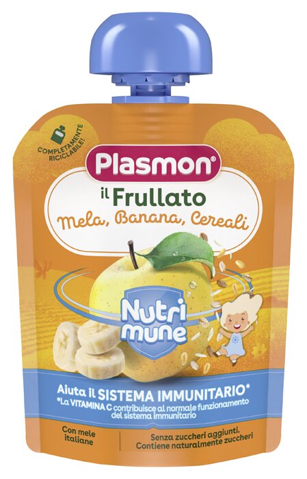Plasmon nutri-mune mela/banana/cereali 85 g
