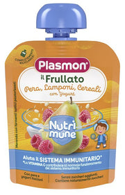Plasmon nutri-mune pera/lamponi e cereali con yogurt 85 g