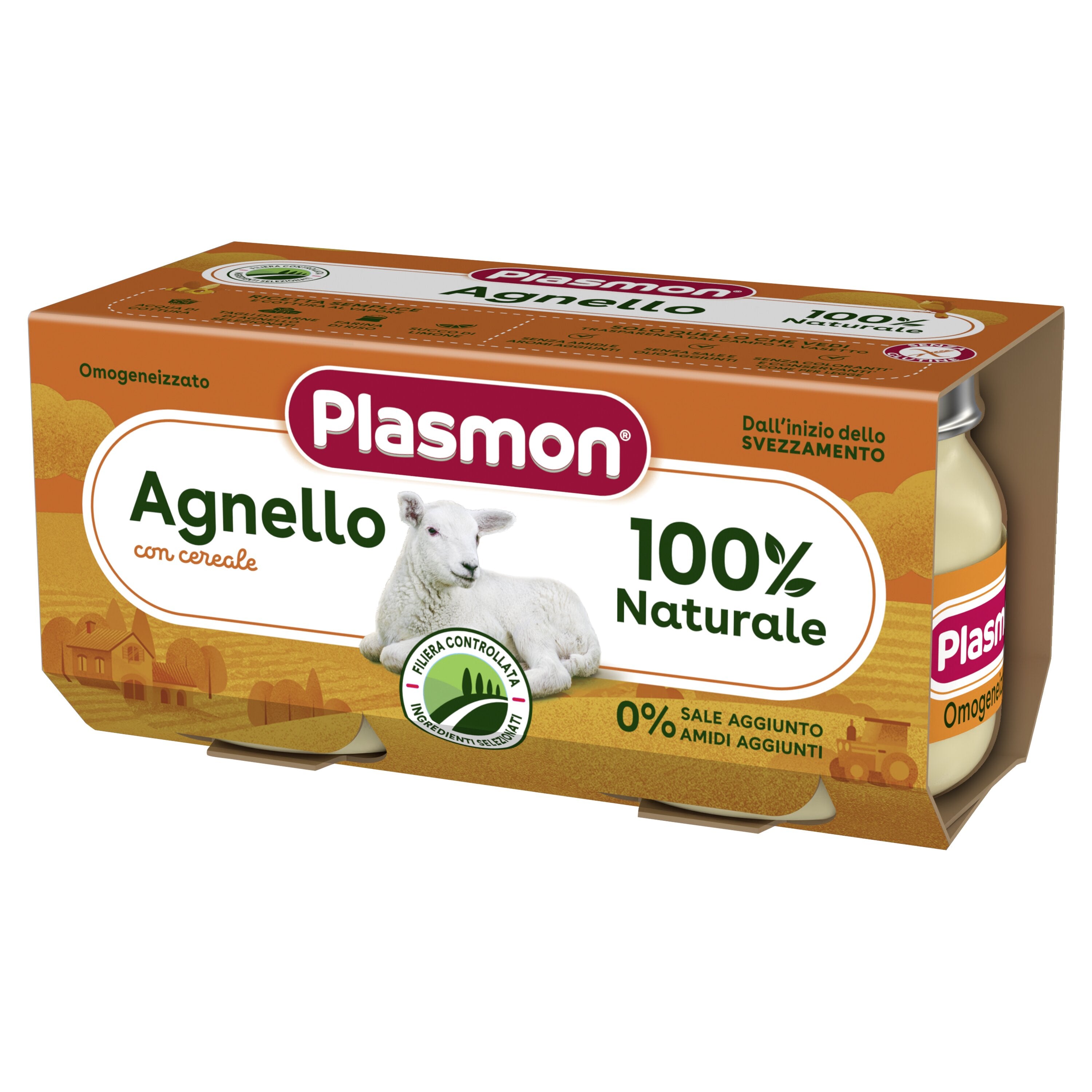 Plasmon omogeneizzato agnello 80 g x 2 pezzi