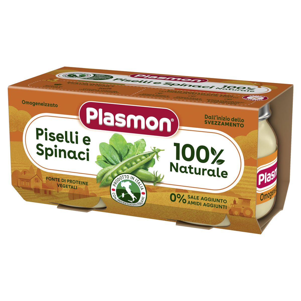 Plasmon omogeneizzato piselli spinaci 2x80g