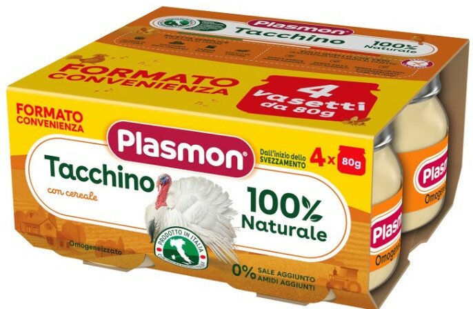 Plasmon omogeneizzato tacchino 4x80g