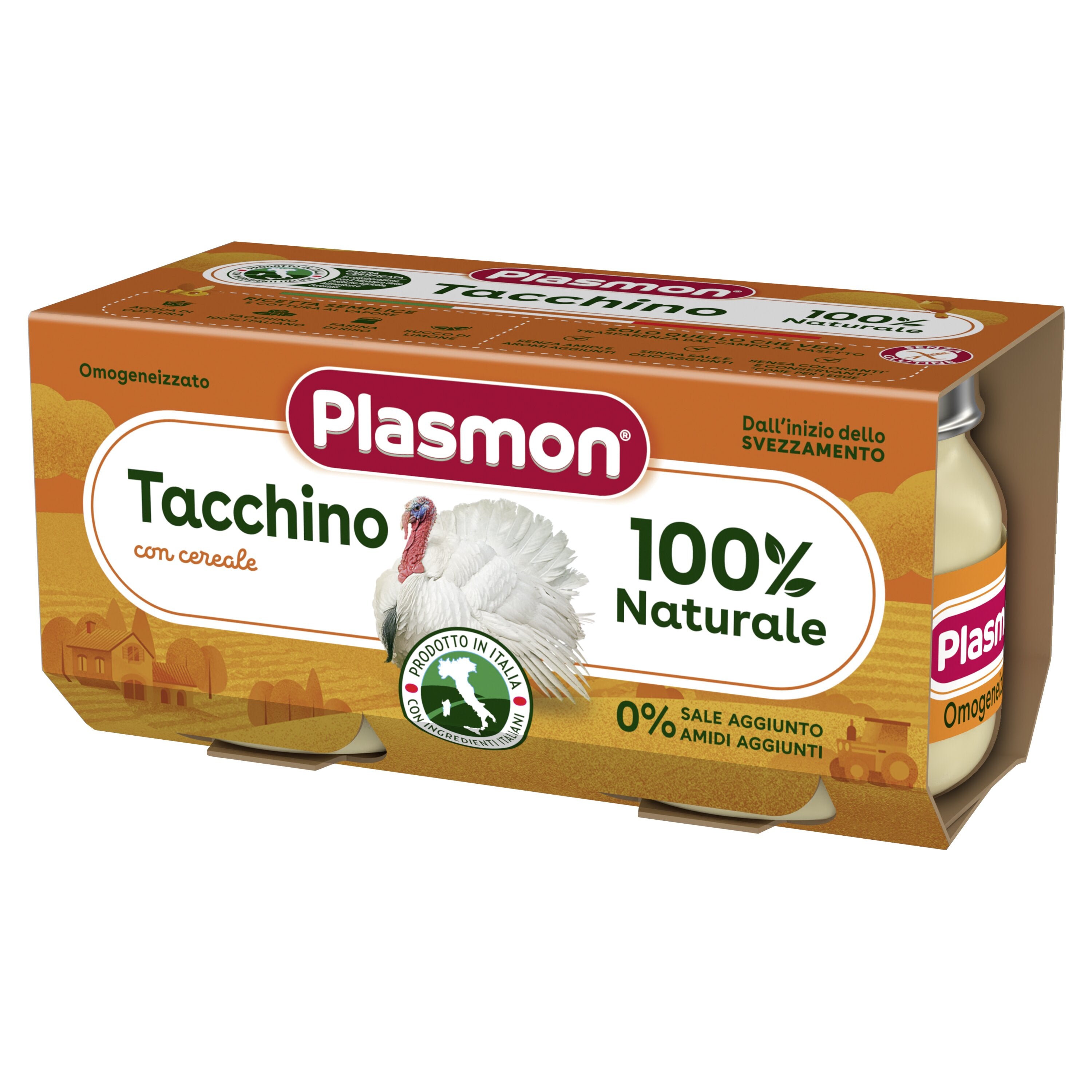 Plasmon omogeneizzato tacchino 80 g x 2 pezzi