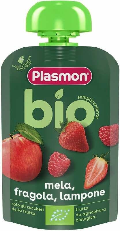 Plasmon pouches bio fragola lampone 100g