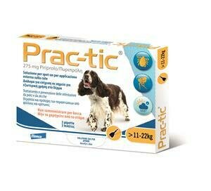 Practic spot-on 3 pipette 2,2 ml giallo cani da11 a 22 kg