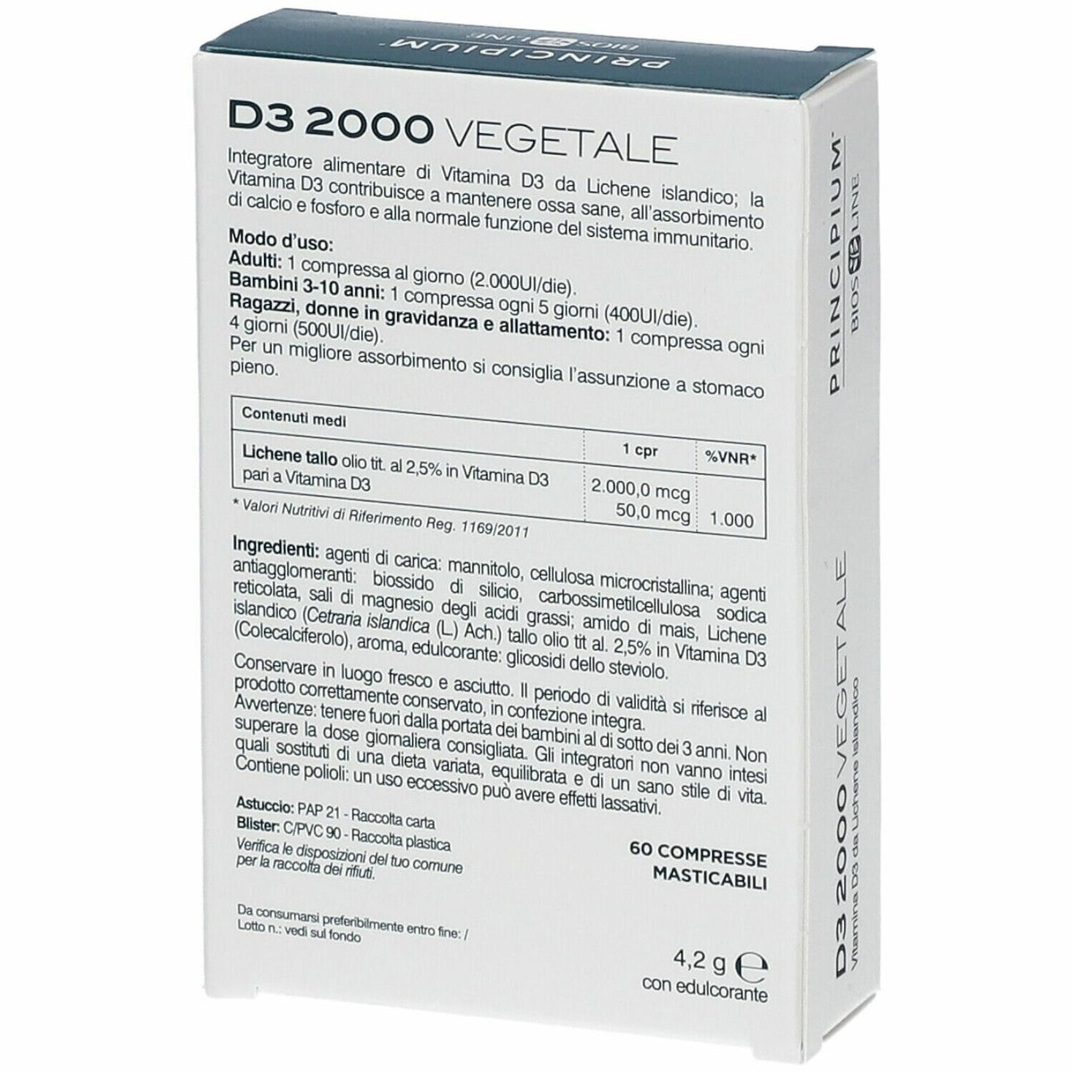 Principium d3 2000 vegetale 60cpr