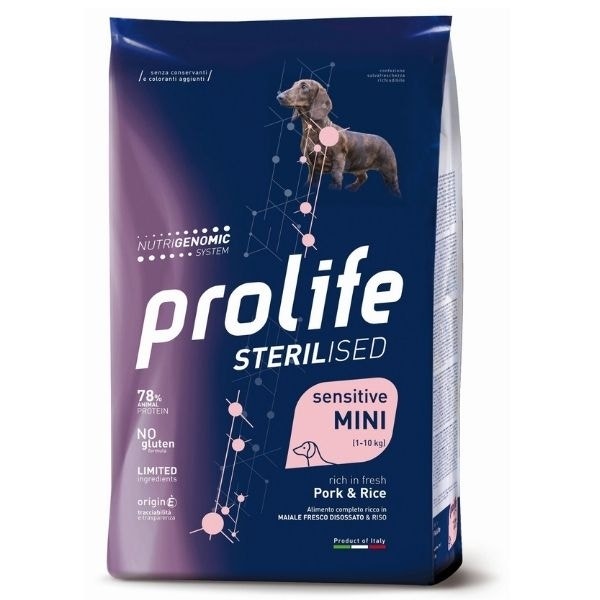 Prolife dog sterile pork&rice600g